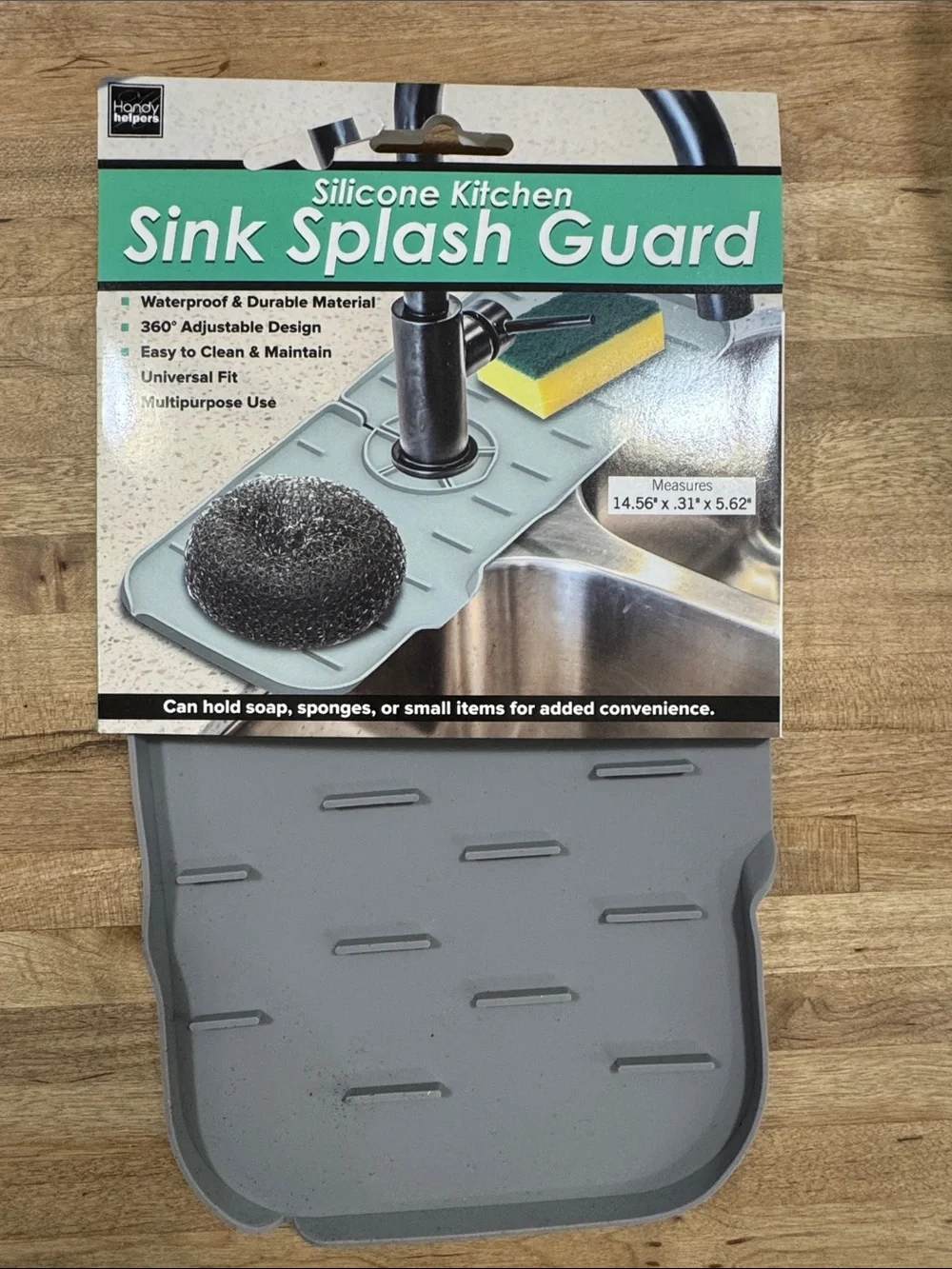 Silicone Sink Splash Guard Tray by - Gray